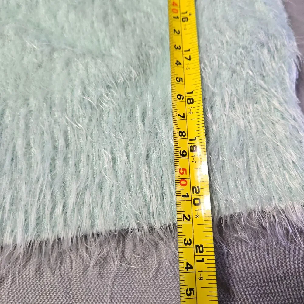 Almost Famous Sz Medium Mint Green Fuzzy Long Sleeve Sweater - Picture 8 of 8